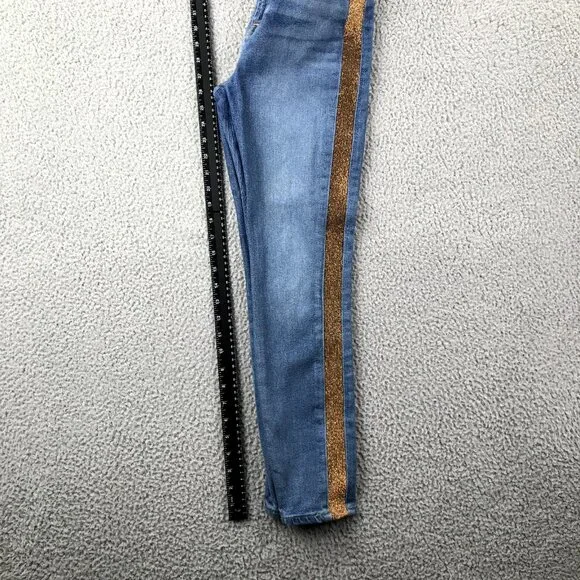 7FAM Womens Size 26 Luxe Vintage High Waist Copper Stripe Skinny Ankle Jeans - Picture 16 of 16